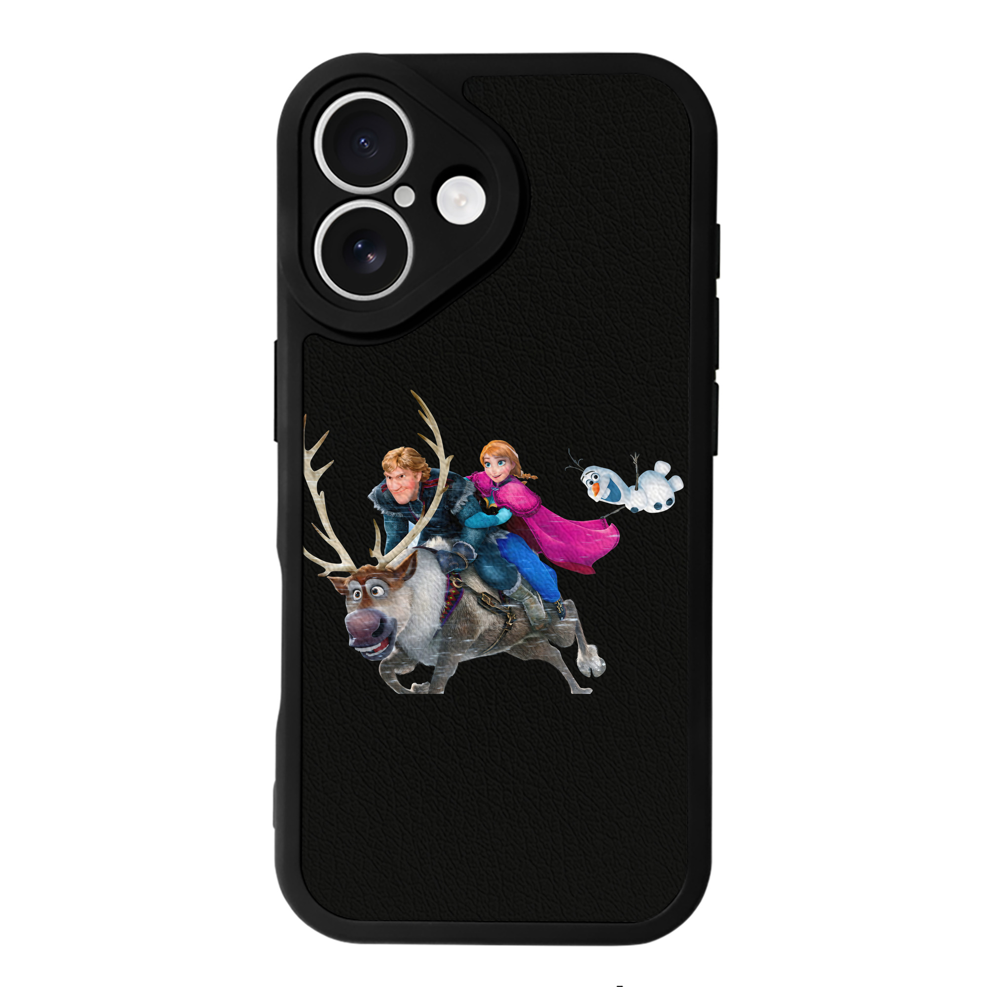 （画像用） アナと雪の女王 アンナ エルサ Frozen Anna Elsa 【iPhone 16シリーズ対応】シリコンスマホケース（レザー調） 材質：シリコン